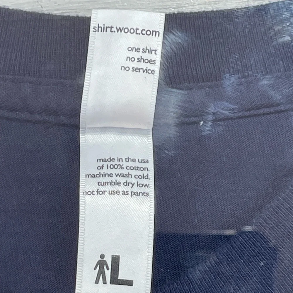 Shirt Woot Duck Tee Navy Blue Shadow Puppet Short - Picture 4 of 7